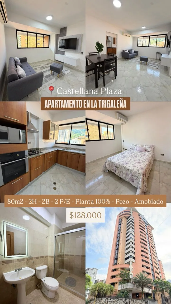 Apartamento en Venta en Trigaleña Alta, Residencias Castellana Plaza — 2 hab 80m² — USD 128,000