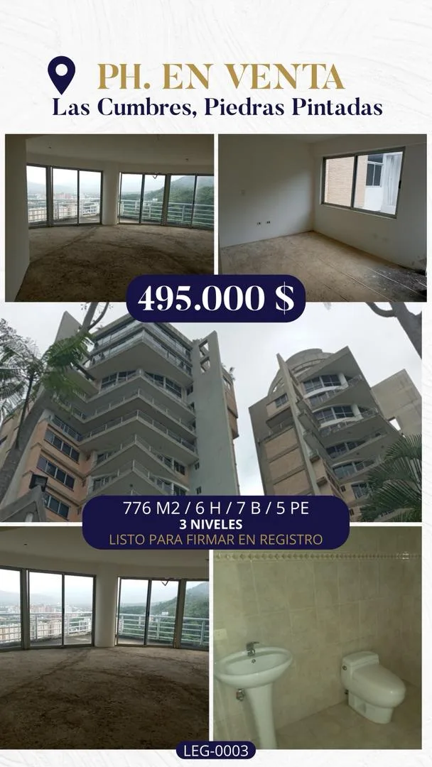 Penthouse en Venta en Las Cumbres, Piedras Pintadas — 6 hab 776m² — USD 495,000