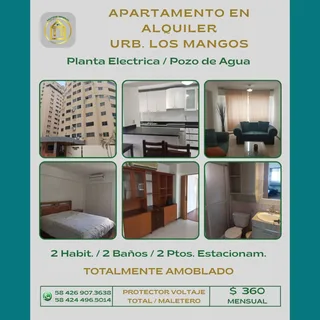 Apartamento en Urb. Los Mangos, Av principal