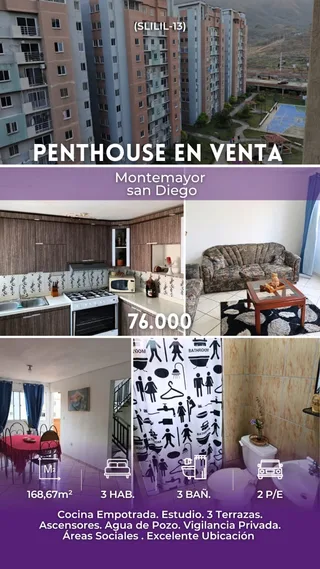 Penthouse en Residencias Montemayor, San Diego