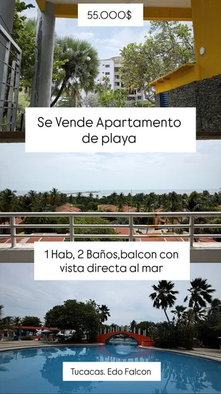 Apartamento en Tucacas complejo turístico Caribbean