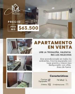 Apartamento en Urb La Trigaleña, Res Los Helechos