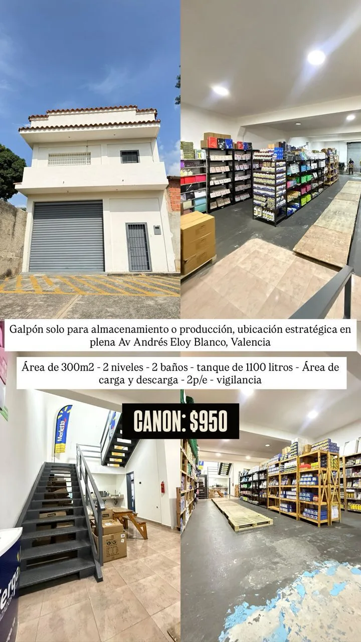 Local en Alquiler en AV. ANDRÉS ELOY BLANCO 300m² — USD 950