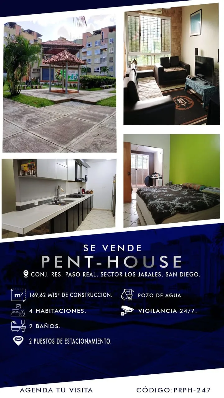 Penthouse en Venta en Conjunto Residencial Paso Real, Sector Los Jarales, San Diego — 4 hab 169m² — USD 78,000