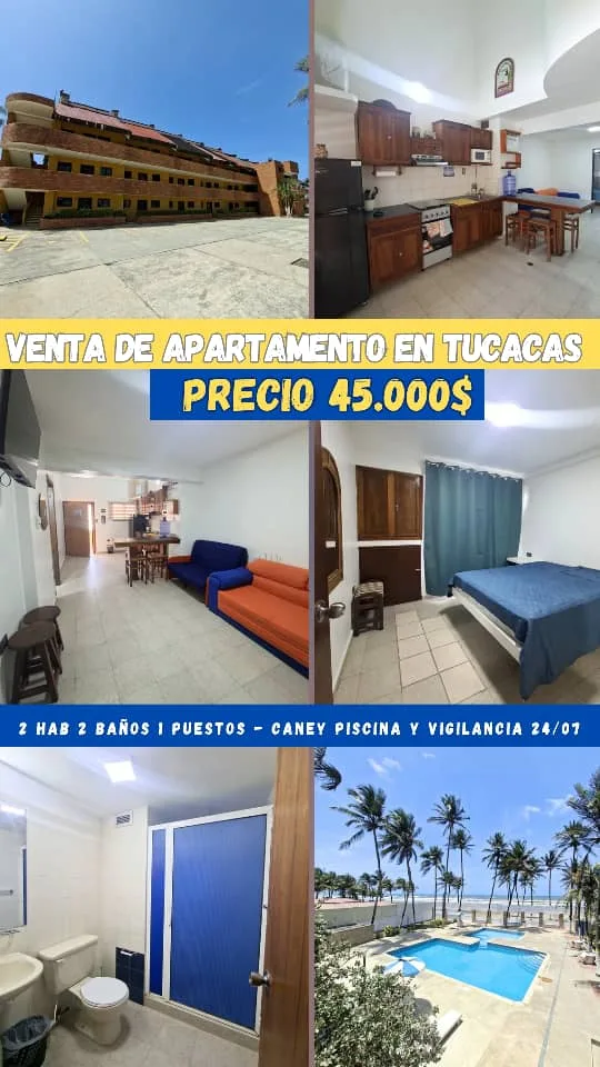Apartamento en Venta en Boca de Aroa, Tucacas — 2 hab — USD 45,000