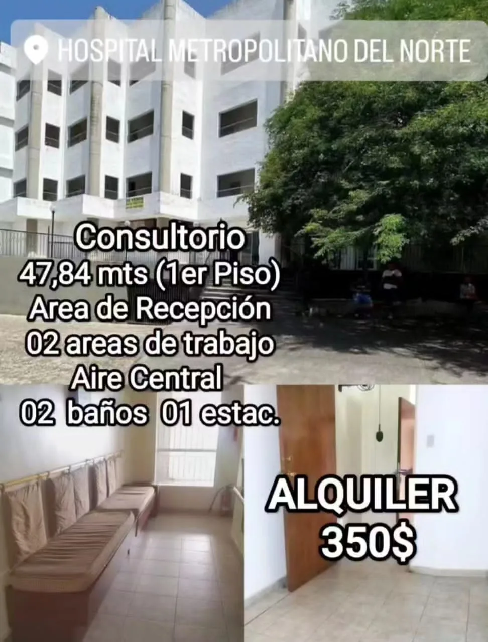 Oficina en Alquiler en Centro Científico Metropolitano del Norte, Naguanagua 48m² — USD 350