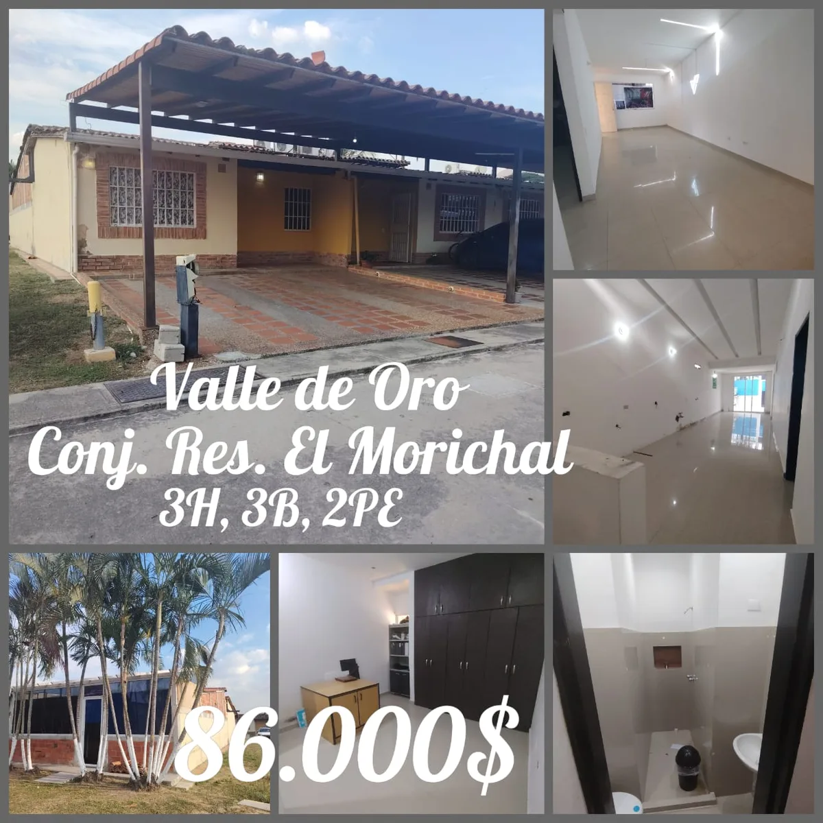 Casa en Venta en Conjunto Residencial El Morichal, Valle de Oro — 3 hab 172m² — USD 86,000