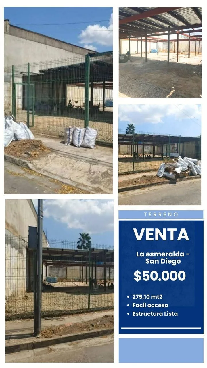 Terreno en Venta en La Esmeralda - San Diego 275m² — USD 50,000
