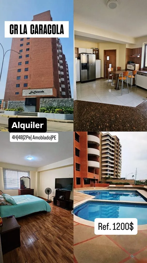 Apartamento en Alquiler en Residencia LA CARACOLA — 4 hab 176m² — USD 1,200