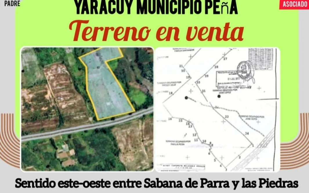 Terreno en Venta en Sector Las Piedras, Zona Industrial Las Canarias, Yaritagua, Municipio Peña, Edo Yaracuy, Sentido San Felipe Yaracuy 134000m² — USD 300,000