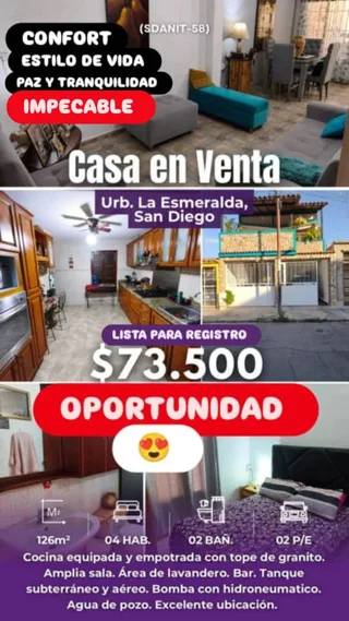 Casa en Urb. La Esmeralda, San Diego
