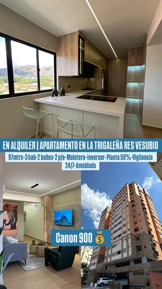 Apartamento en La Trigaleña Res Vesubio Palace