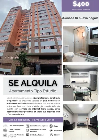 Apartamento en Urb. La Trigaleña, Residencias Vesubio Suite