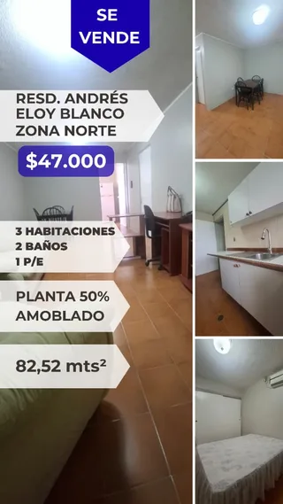 Apartamento en Resd. Andrés Eloy Blanco, Zona Norte