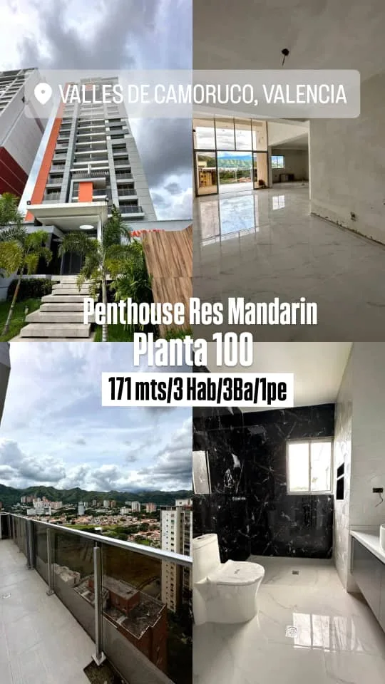 Penthouse en Venta en Valles de Camoruco, Valencia — 3 hab 177m² — USD 192,000