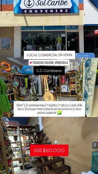 Local en TUCACAS, FALCÓN. C.C Caribbean