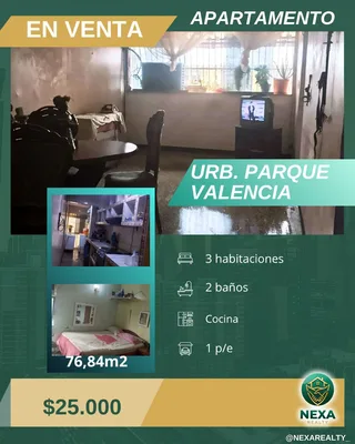 Apartamento en Urb. Parque Valencia