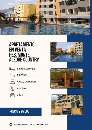 Apartamento en Res. Monte Alegre Country, Urb. Tazajal