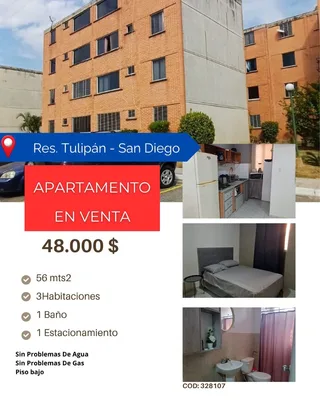 Apartamento en Res. Tulipan San Diego