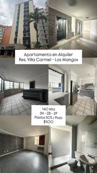Apartamento en Los Mangos, Res. Villa Carmel