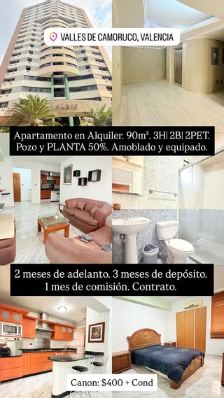 Apartamento en Valles de Camoruco