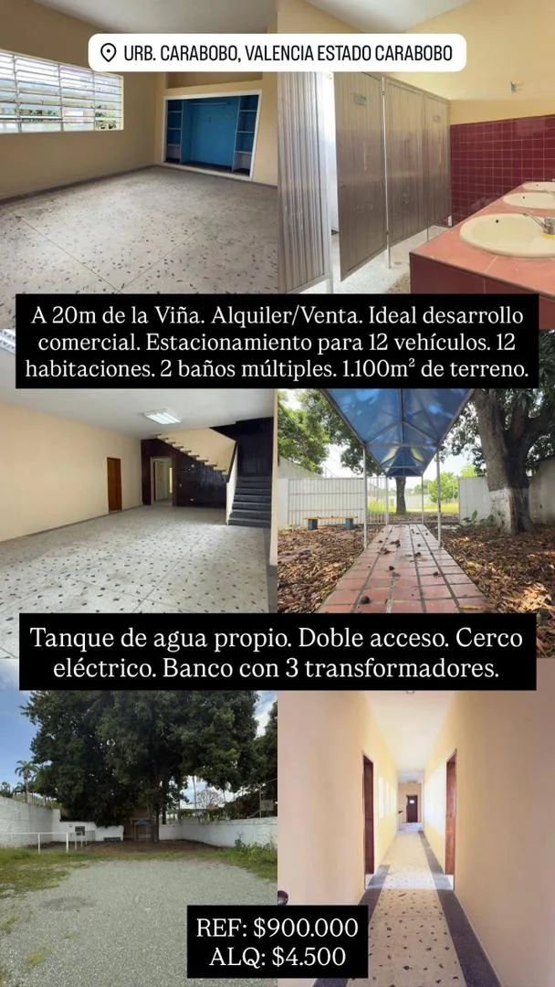 Local en Venta en Urb. La Viña, Valencia Estado Carabobo — 12 hab 1100m² — USD 900,000
