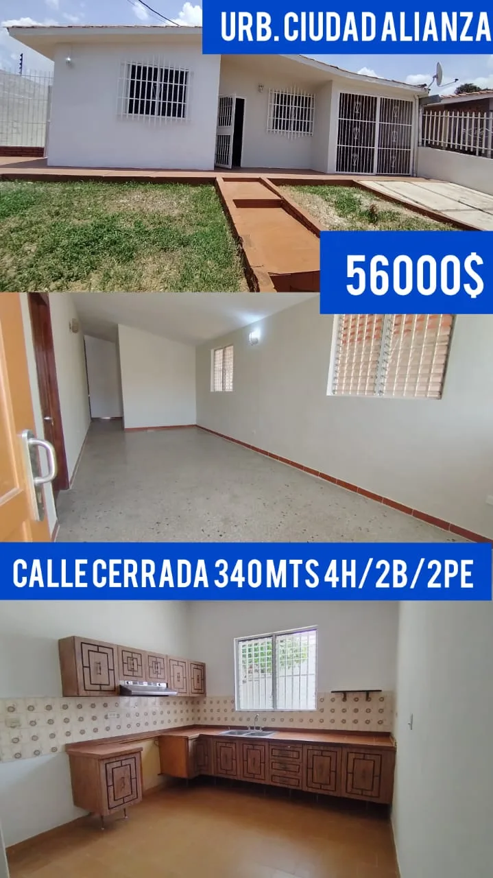 Casa en Venta en Ciudad Alianza — 4 hab 340m² — USD 56,000