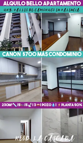 Apartamento en Conjunto Residencial La Cascada, Urb. Valles de Camoruco, Valencia