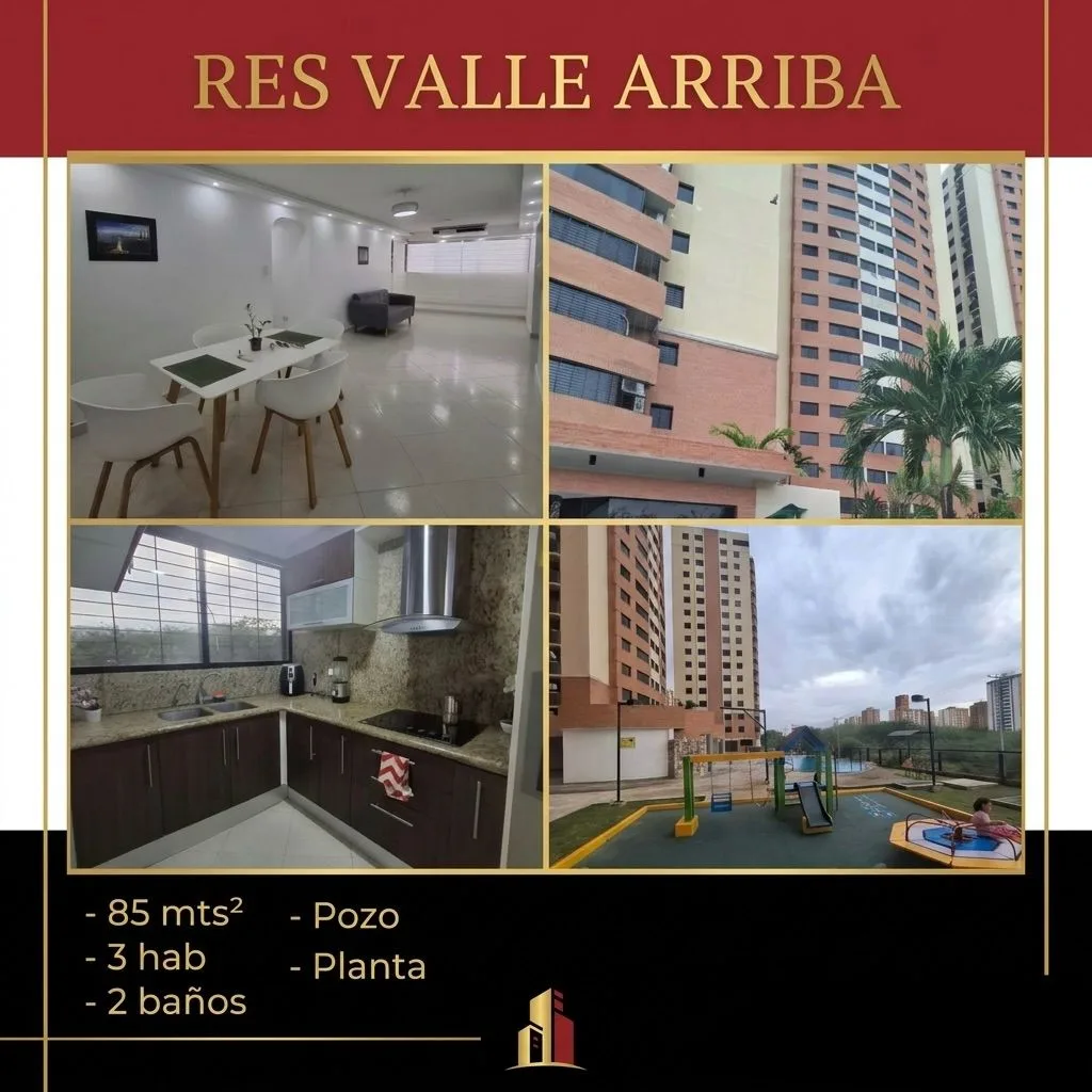 Apartamento en Alquiler en Res. Valle Arriba — 3 hab 85m² — USD 350