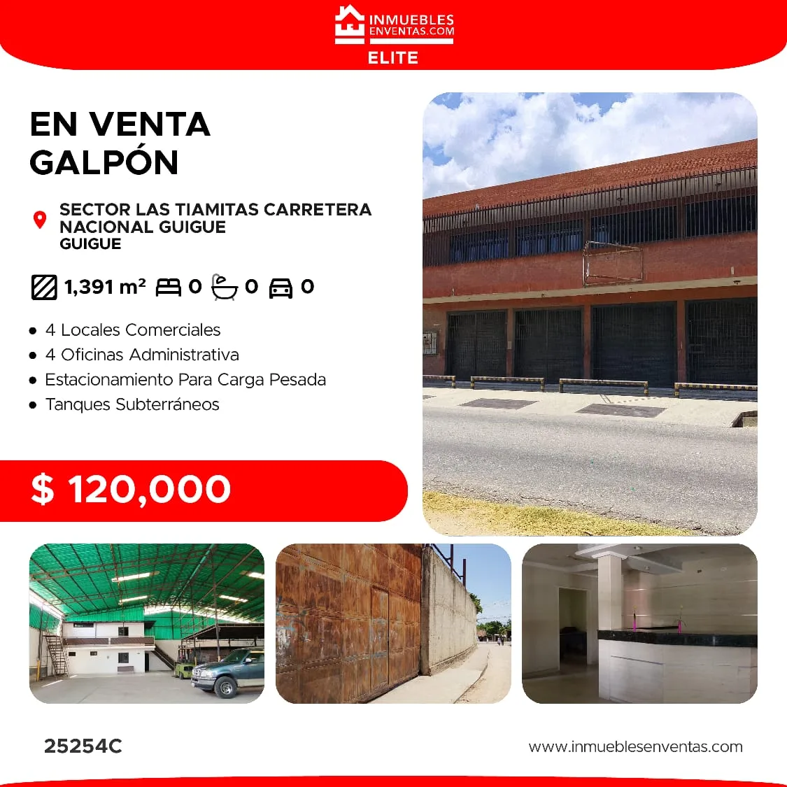 Local en Venta en Las Tiamitas, Guigue 1391m² — USD 120,000