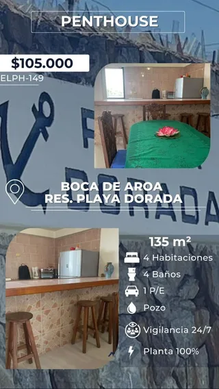 Penthouse en Boca de Aroa, Estado Falcon