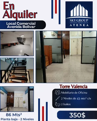 Local en Av. Bolivar norte. Torre Valencia.