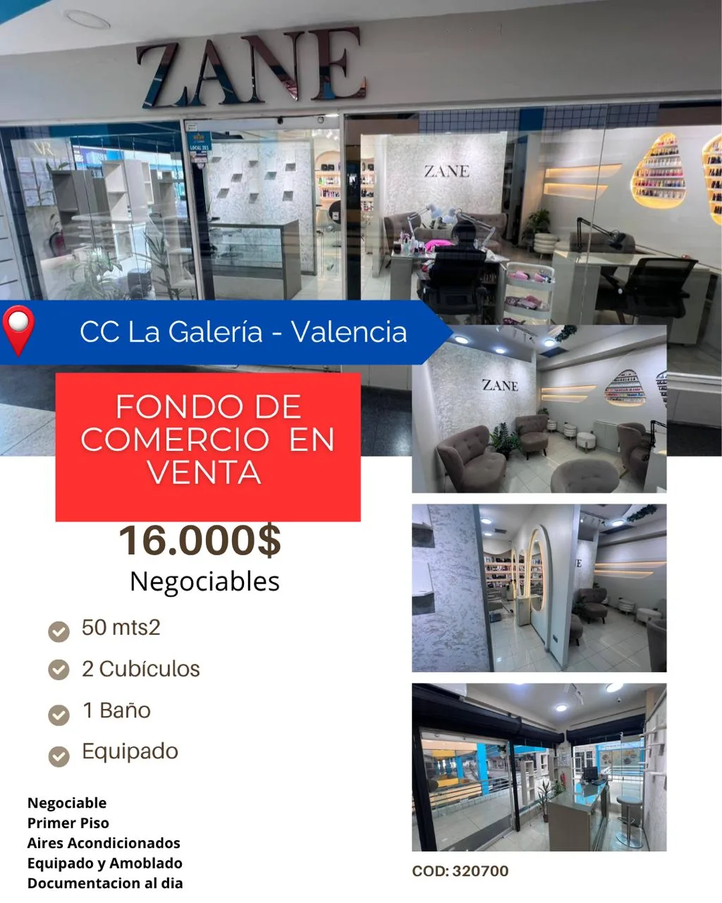 Local en Venta en Centro Comercial la Galeria — 4 hab 50m² — USD 16,000