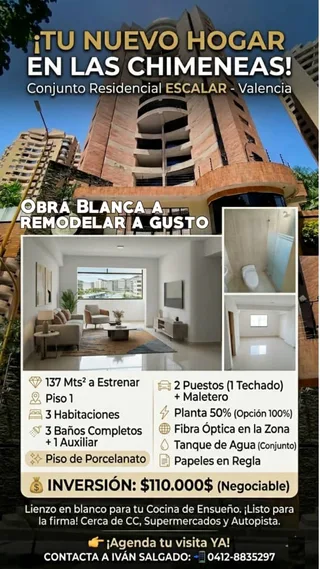 Apartamento en Conjunto Residencial ESCALAR - Las Chimeneas, Valencia