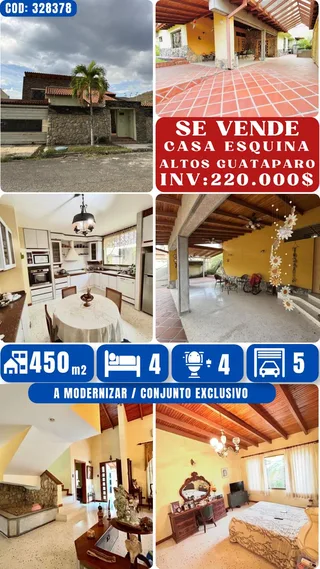 Casa en Urb. Altos de Guataparo
