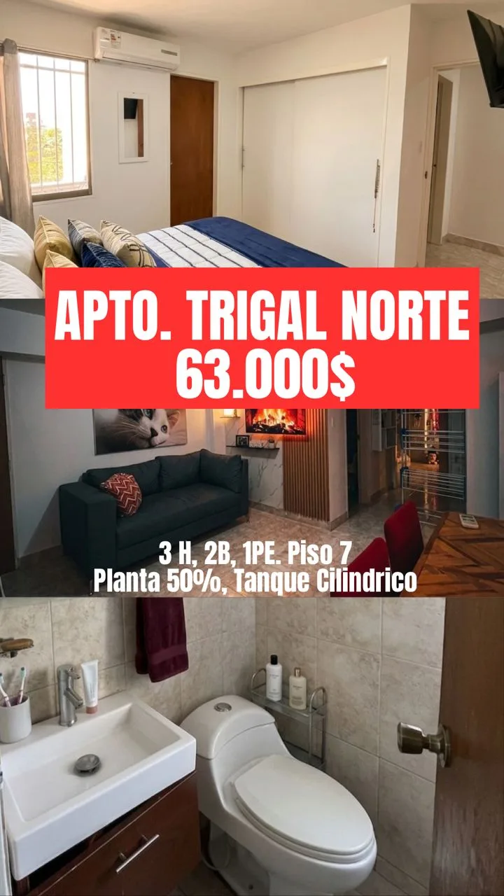 Apartamento en Venta en Trigal Norte — 3 hab 87m² — USD 63,000