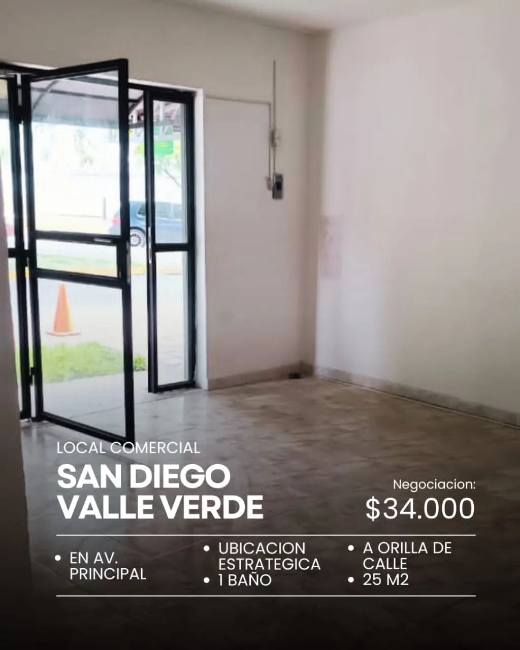 Local en Venta en San Diego - C.C. Valle Verde 25m² — USD 34,000