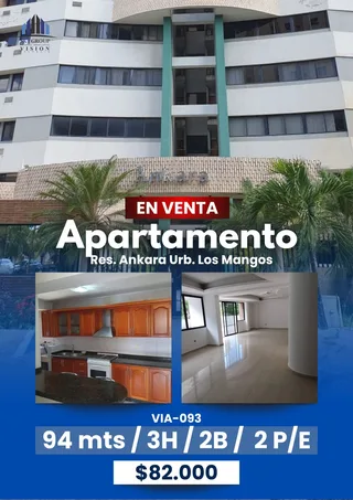 Apartamento en Res. Ankara, Urb. Los Mangos