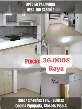 Apartamento en Río Caroni 1- Paraparal