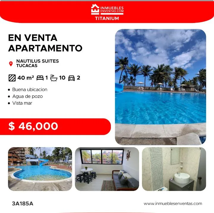 Apartamento en Venta en Nautilus Suites, Tucacas — 1 hab 40m² — USD 46,000
