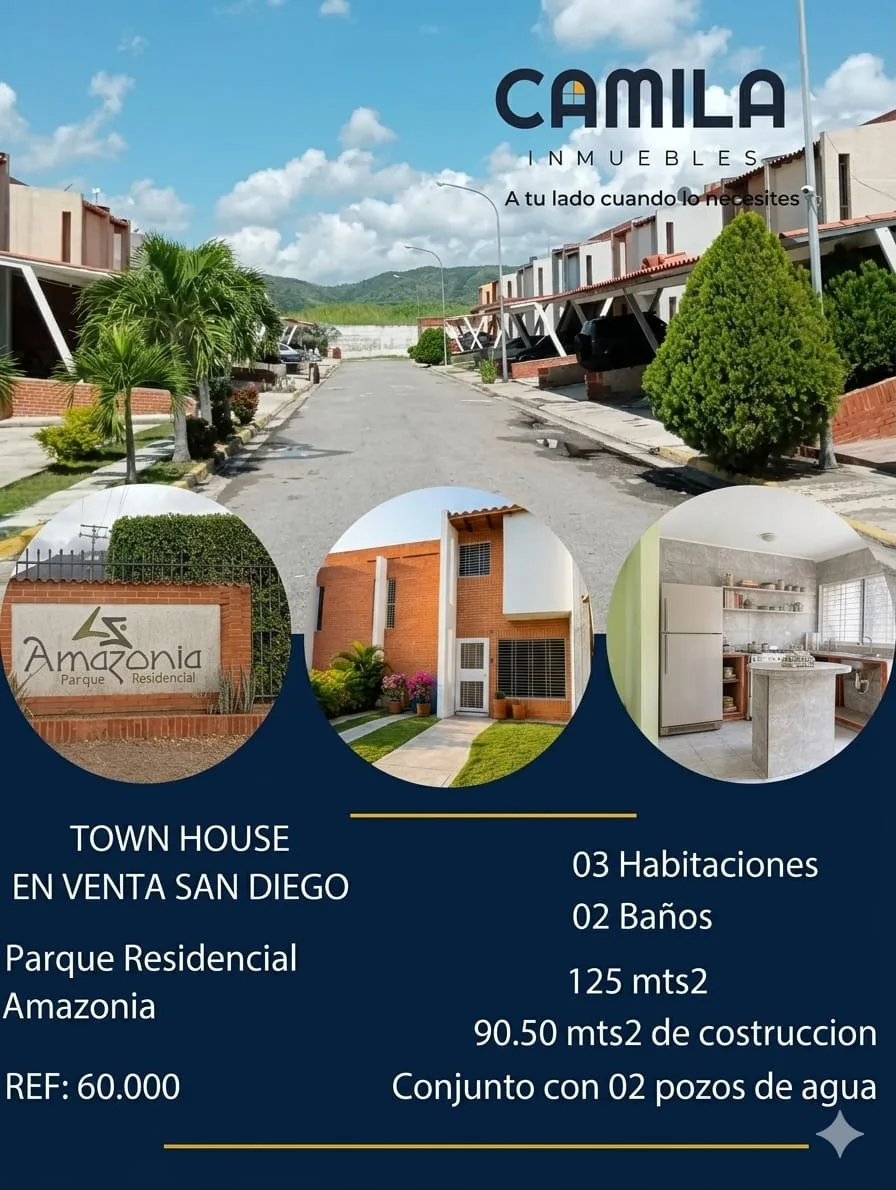 Townhouse en Venta en Amazonia — 3 hab 125m² — USD 60,000