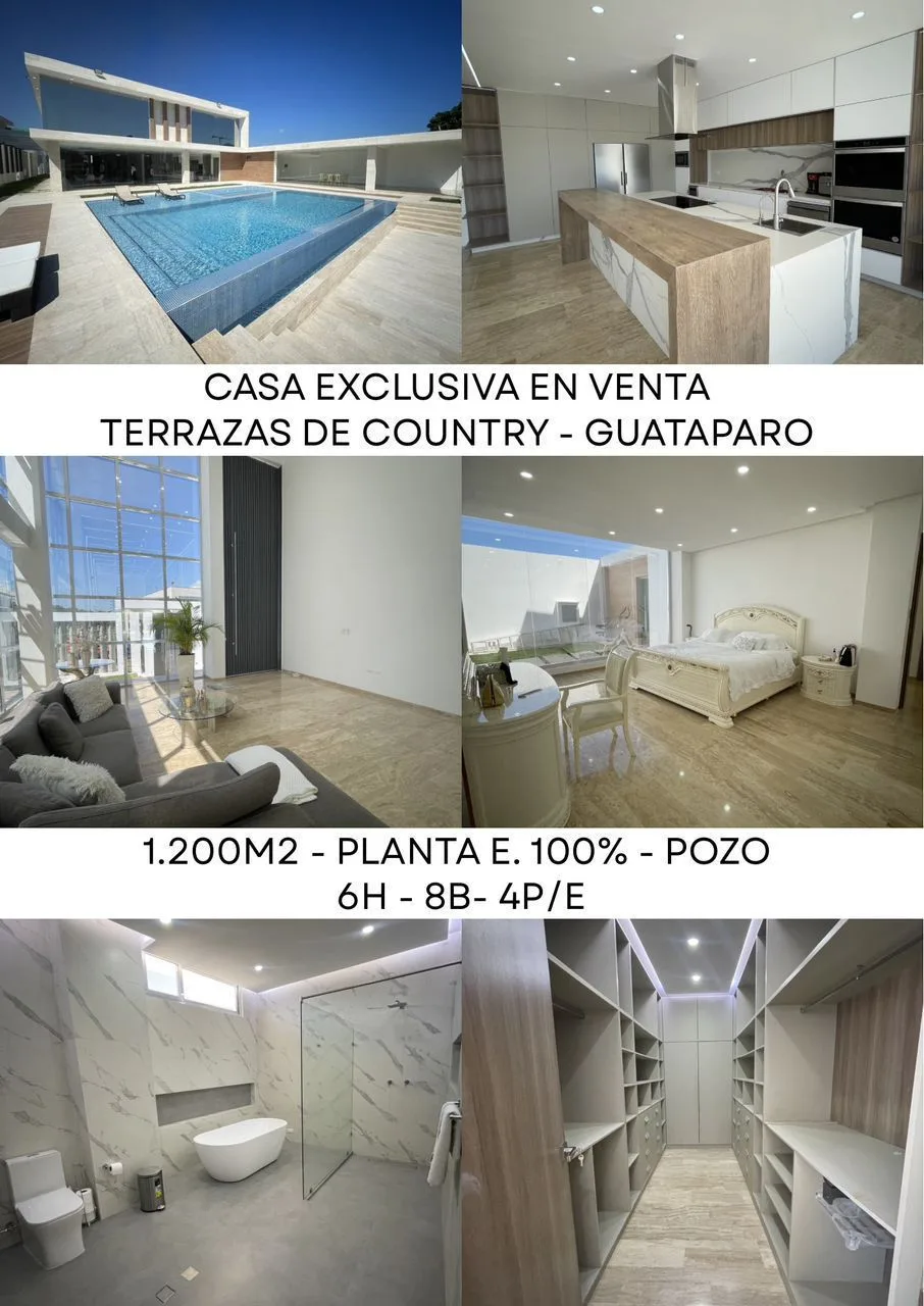 Casa en Venta en Terraza del country — 7 hab 1200m² — USD 2,000,000