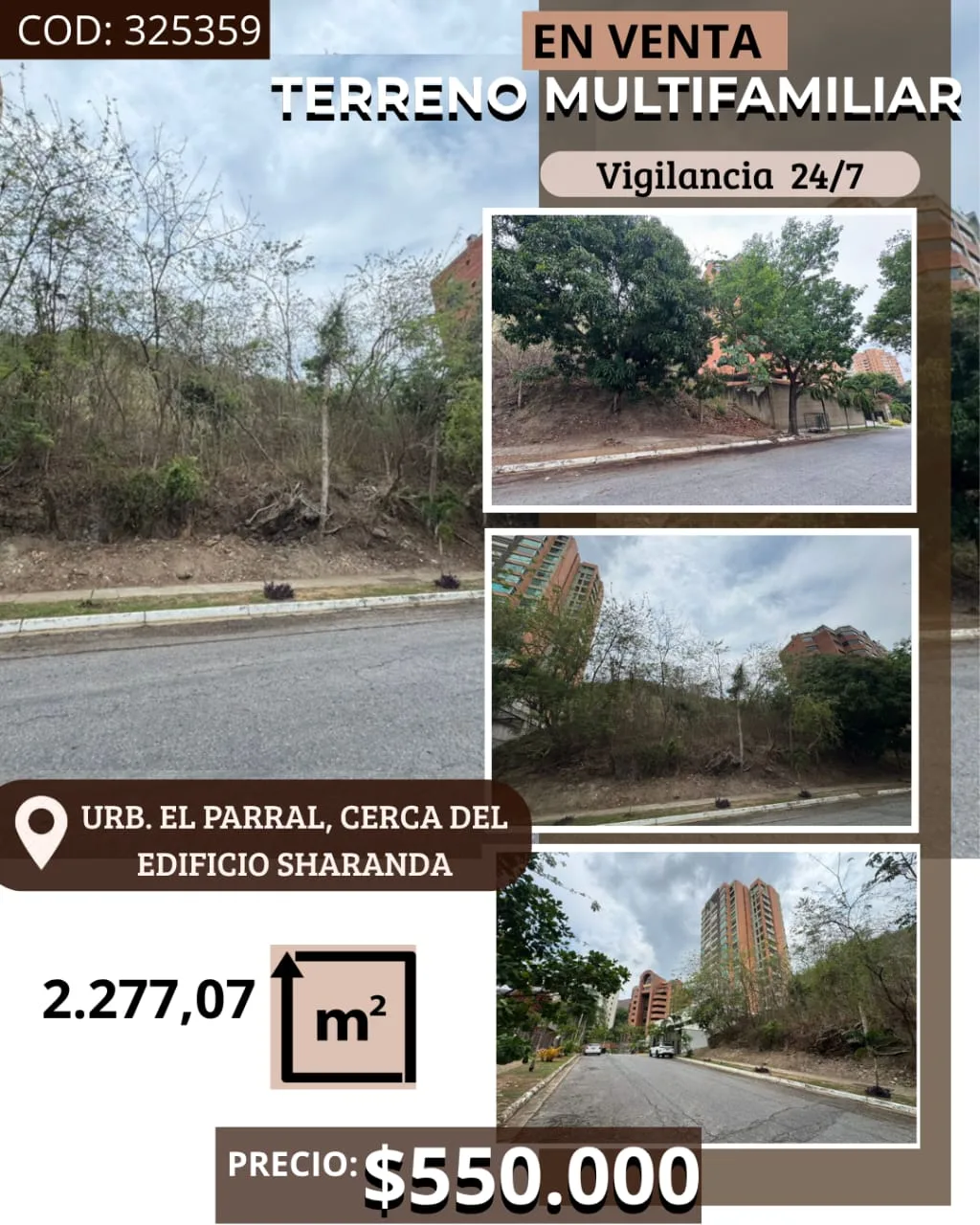 Terreno en Venta en El Parral 2277m² — USD 550,000