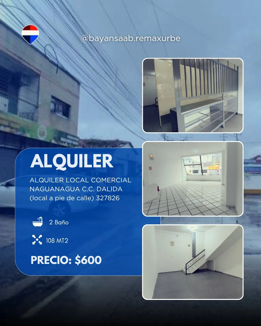 Local en Alquiler en NAGUANAGUA C.C. DALIDA 108m² — USD 600