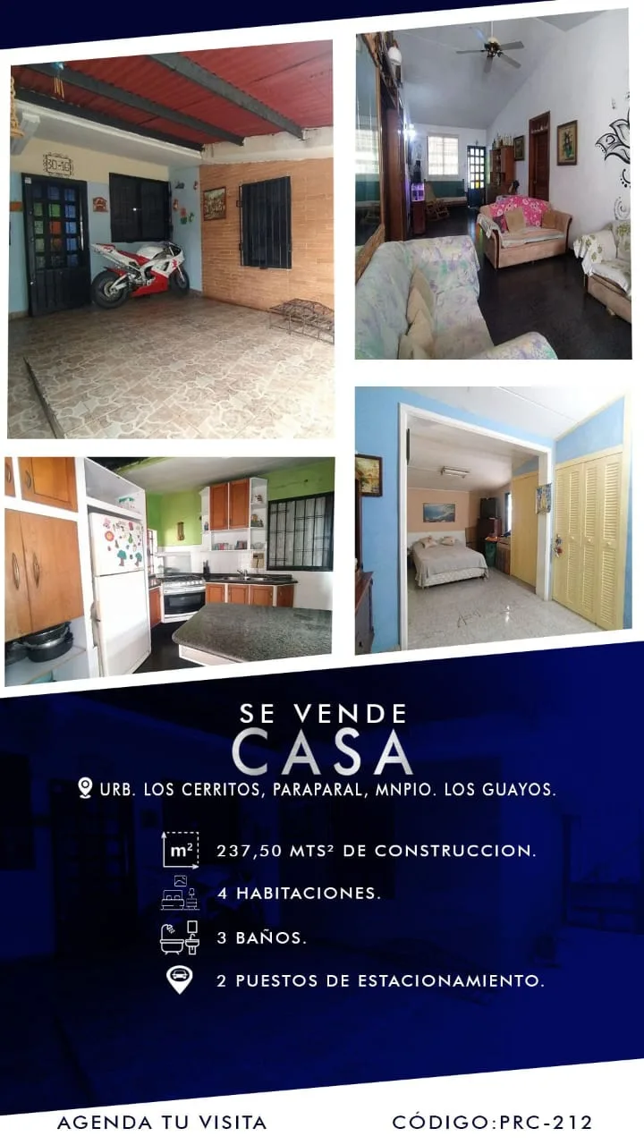 Casa en Venta en Urb. Los Cerritos, Paraparal — 4 hab 237m² — USD 48,500