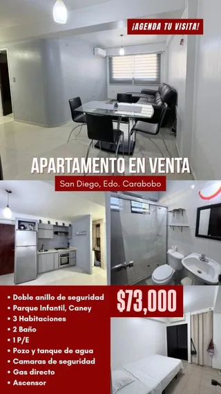Apartamento en San Diego, Urb. Sansur