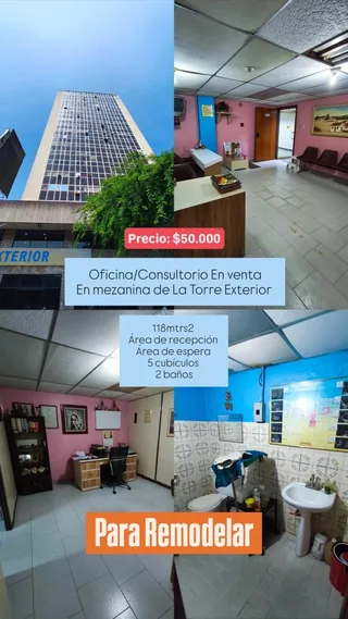 Oficina en La Torre Exterior - Av Bolivar
