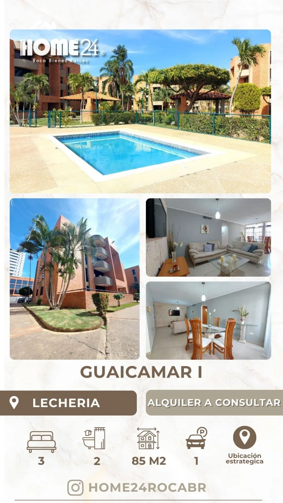 Apartamento en Alquiler en GUAICAMAR I — 3 hab 85m² — Precio a consultar