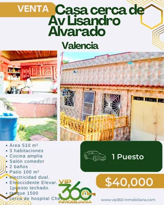 Casa en Cerca de la av Lisandro Alvarado y hospital CHET