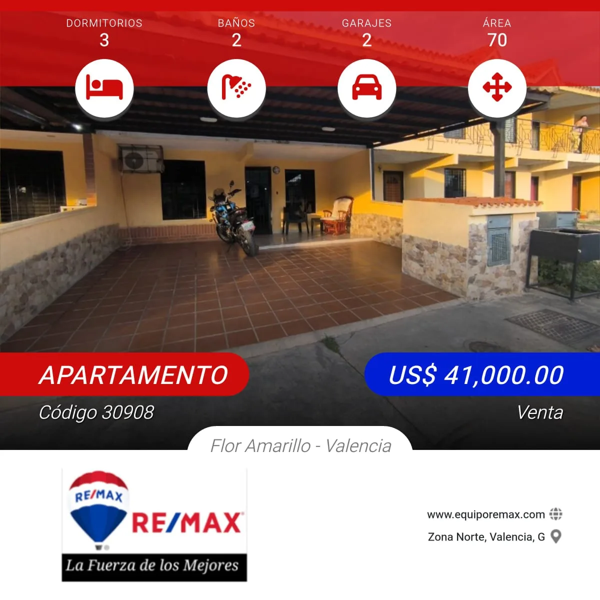 Casa en Venta en Conj. Res. El Arboral I, Flor Amarillo - Valencia/Carabobo — 3 hab 70m² — USD 41,000